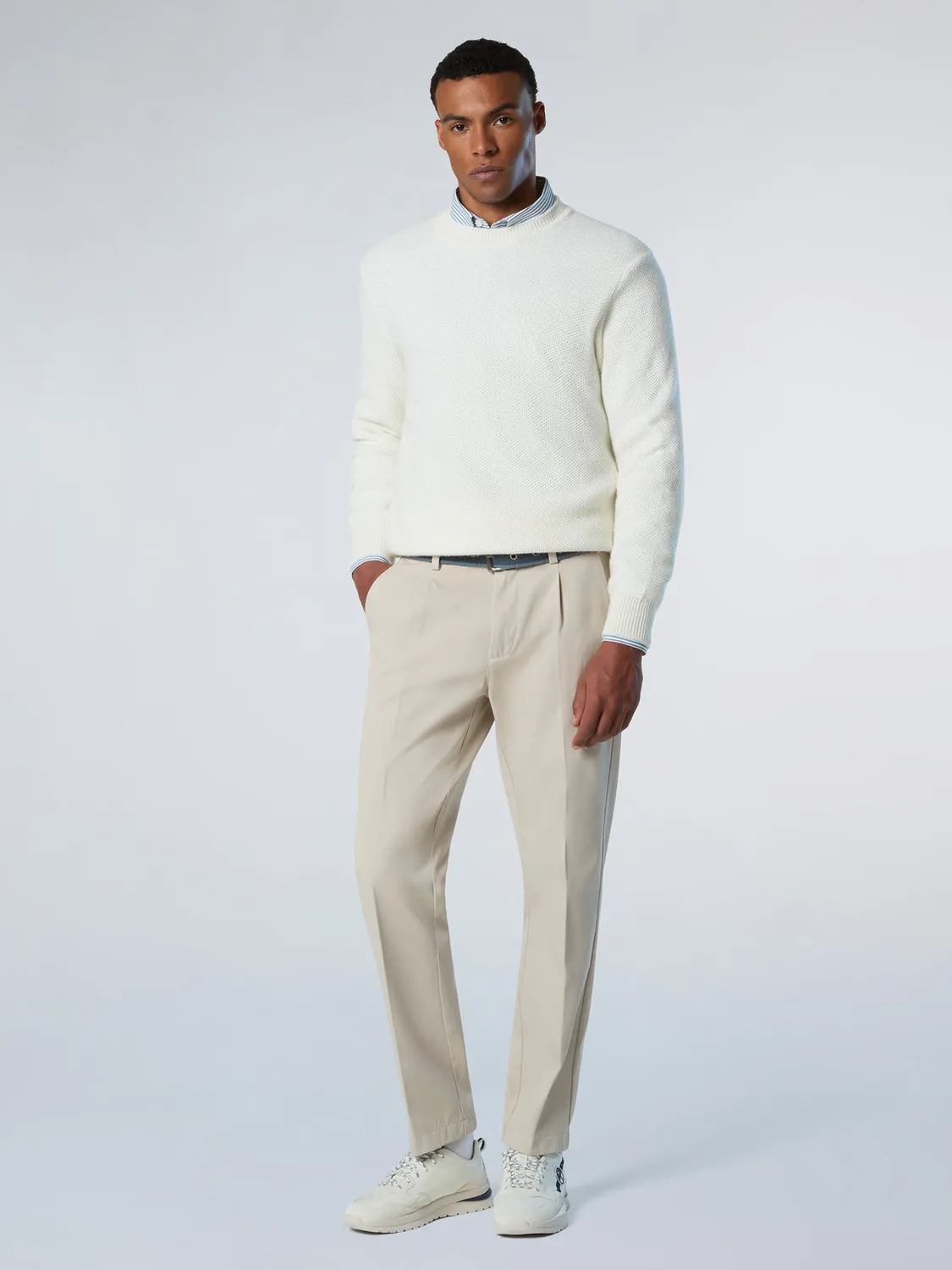 North Sails Honeycomb pull col rond nid d’abeille