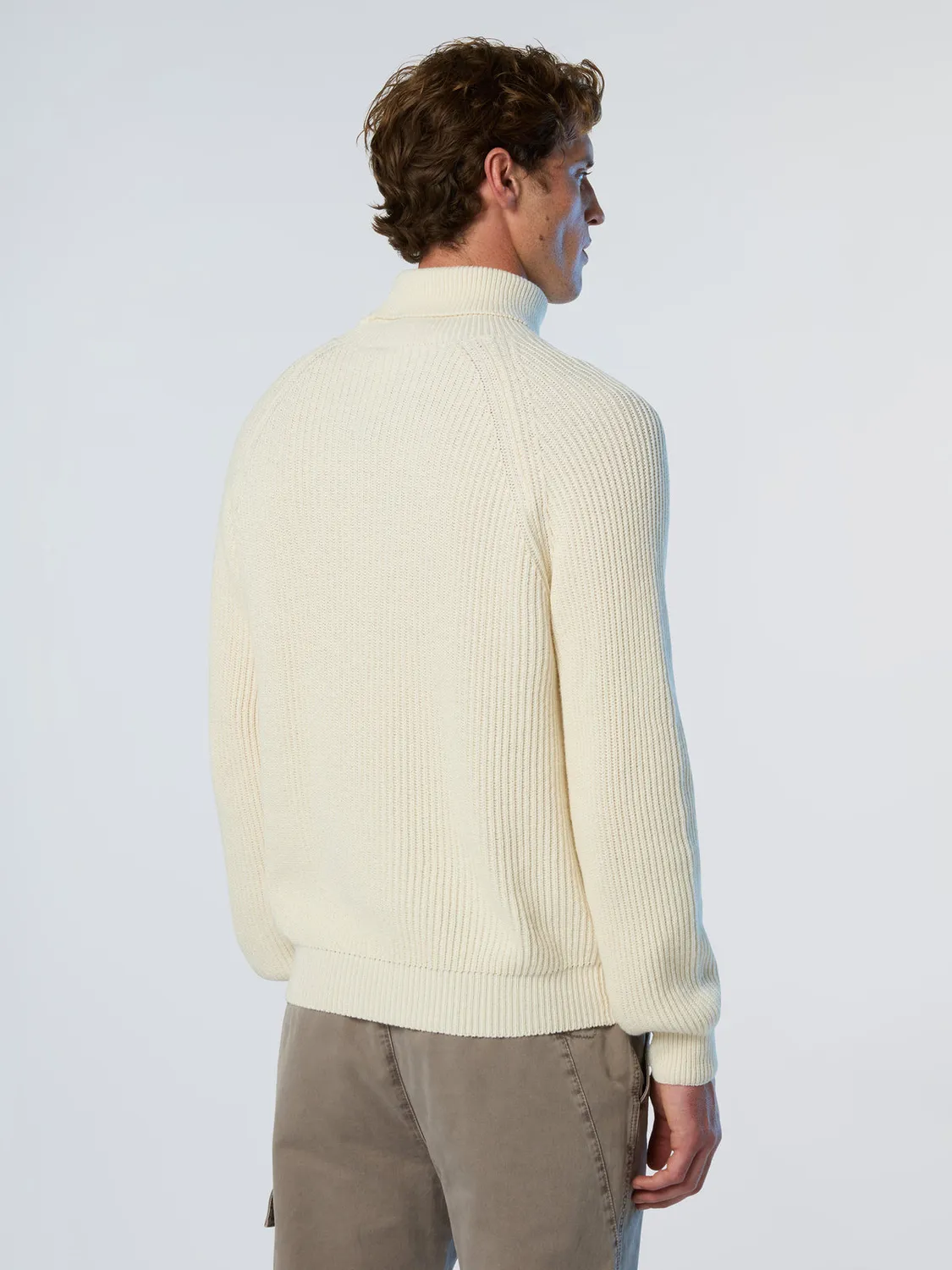 North Sails Fisherman Rib pull col roule laine melangee