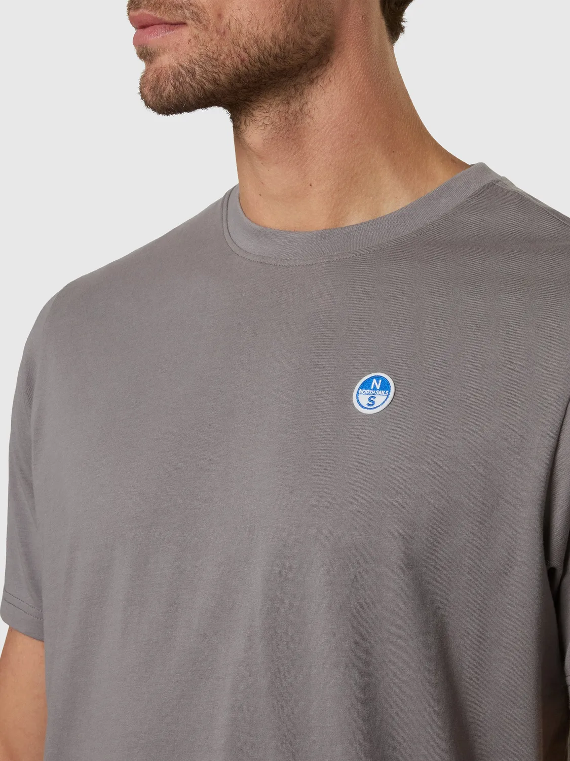 North Sails t-shirt patch logo gris homme