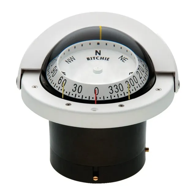 Ritchie Navigator compas blanc 4 pouces 1/2 éclairé