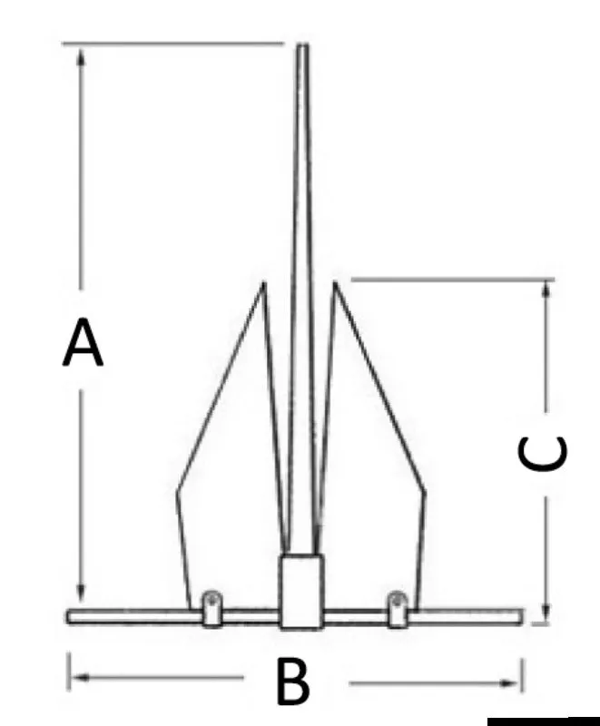 Fortress ancre démontable 9,5 kg alu-magnésium