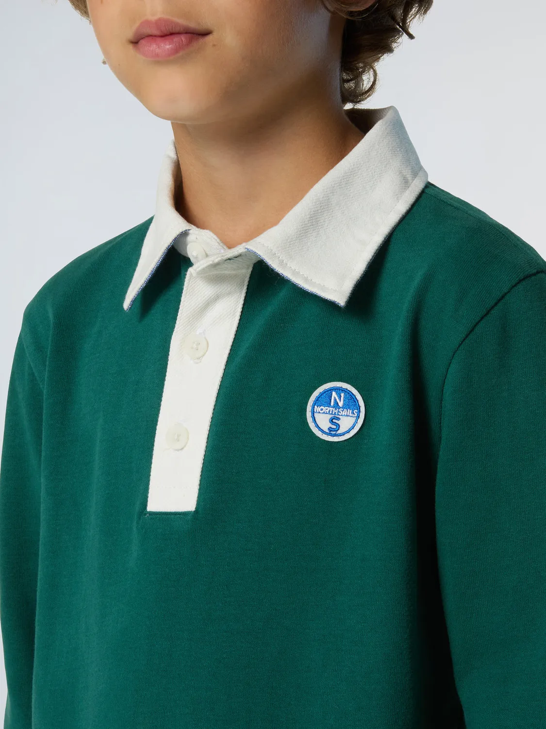 North Sails polo manches longues coton bio patch