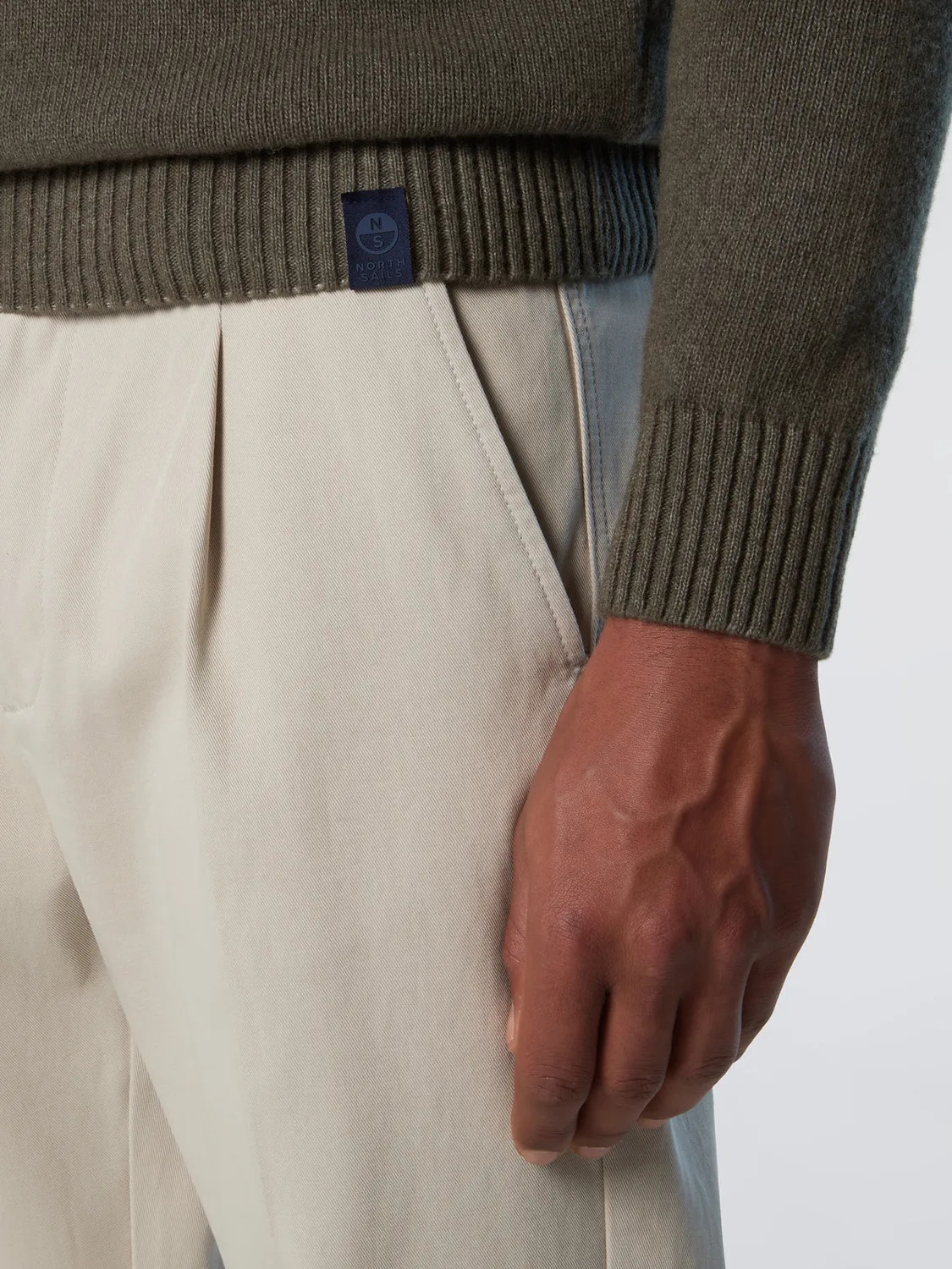North Sails pull col roulé délavé nylon laine
