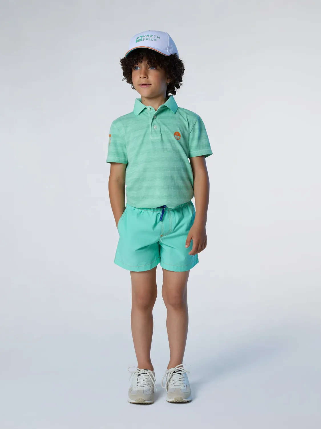 North Sails Short de bain enfant poche bleu océan