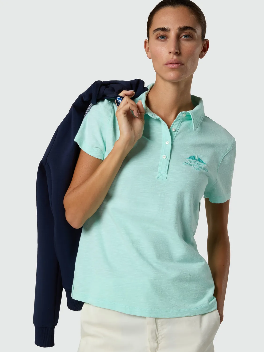 North Sails Saint-Tropez polo slub femme rose corail