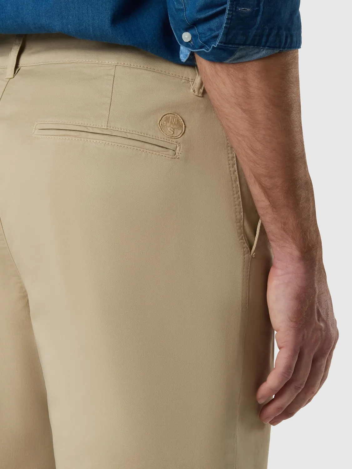 North Sails short chino gabardine stretch coton bio