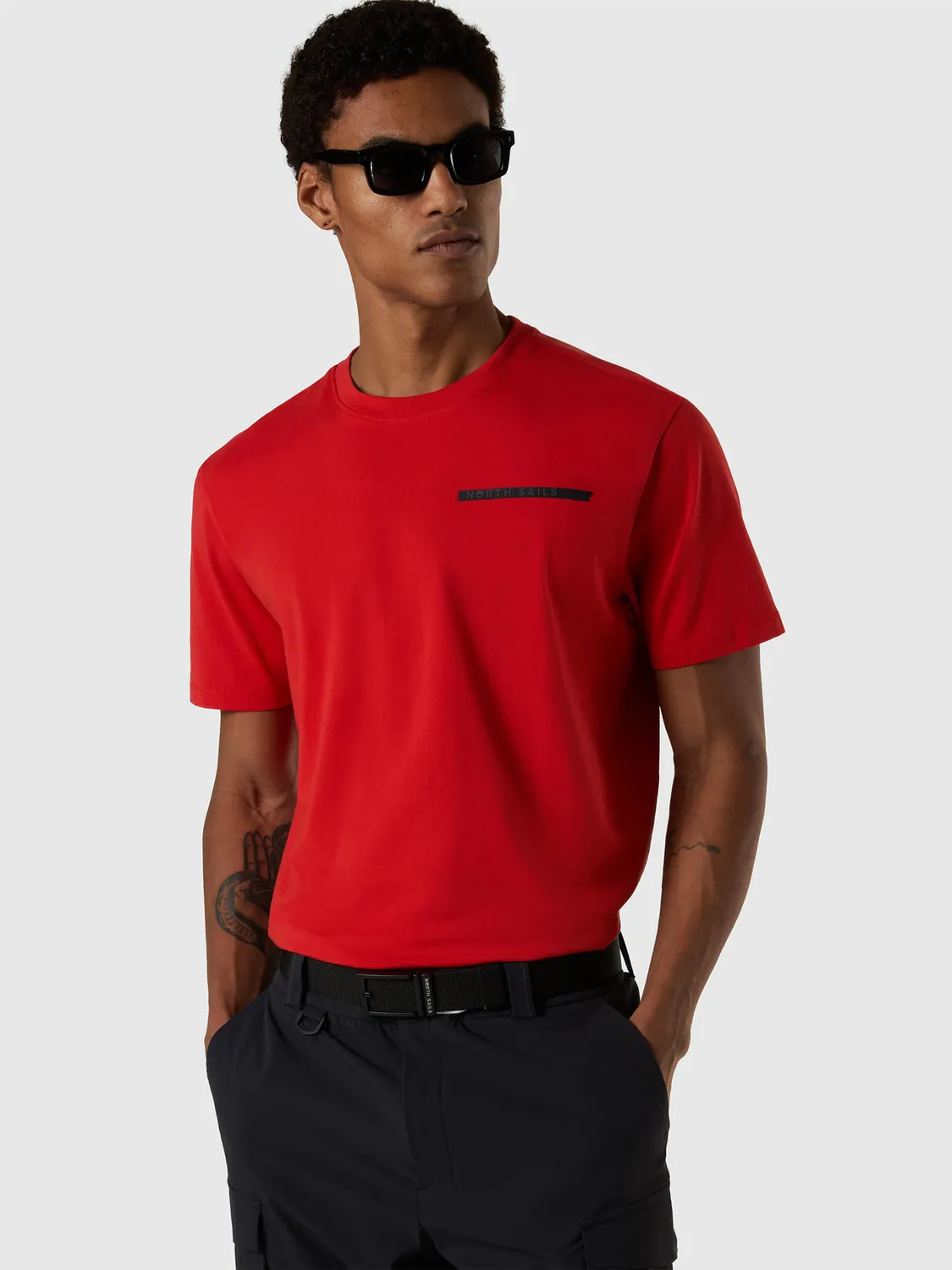North Sails t-shirt lettrage relief coton bio