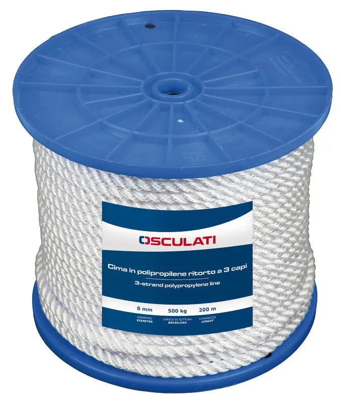 Easysea cordage 3 torons blanc polypropylène 12 mm 200 m