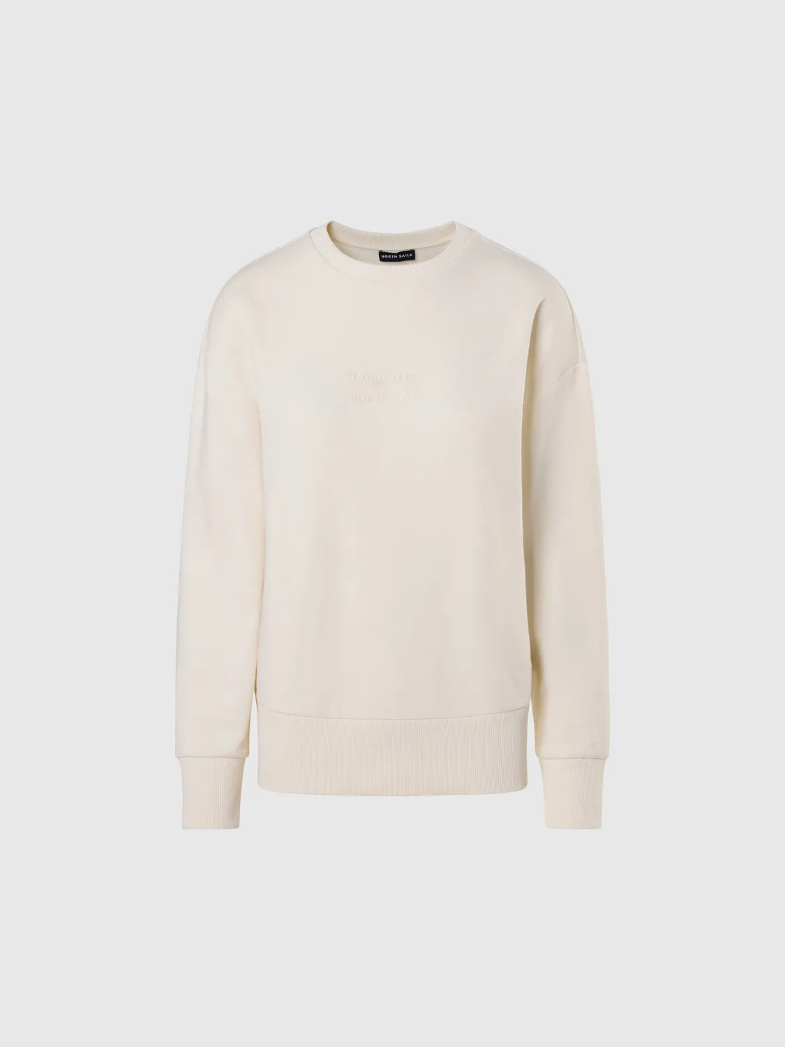 North Sails Sweat Col Rond Slogan Femme Bleu Marine