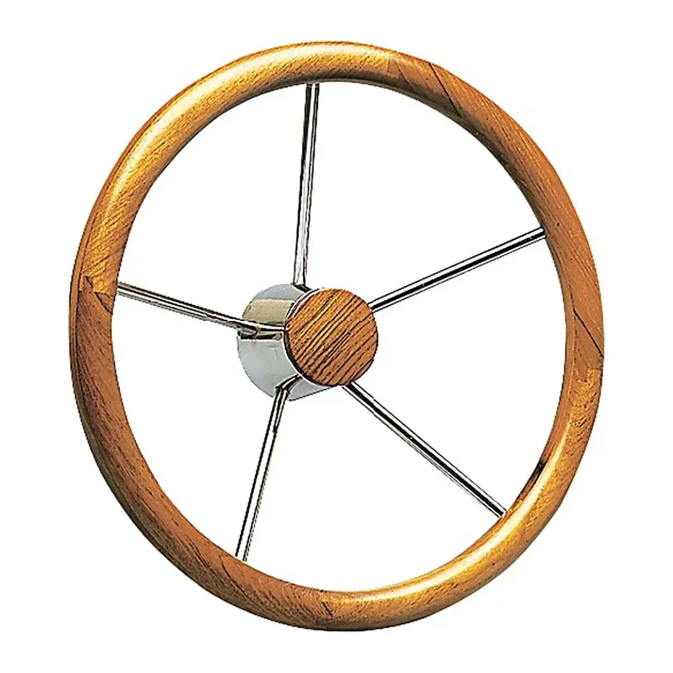 easysea SS barre à roue 350 mm couronne teck inox