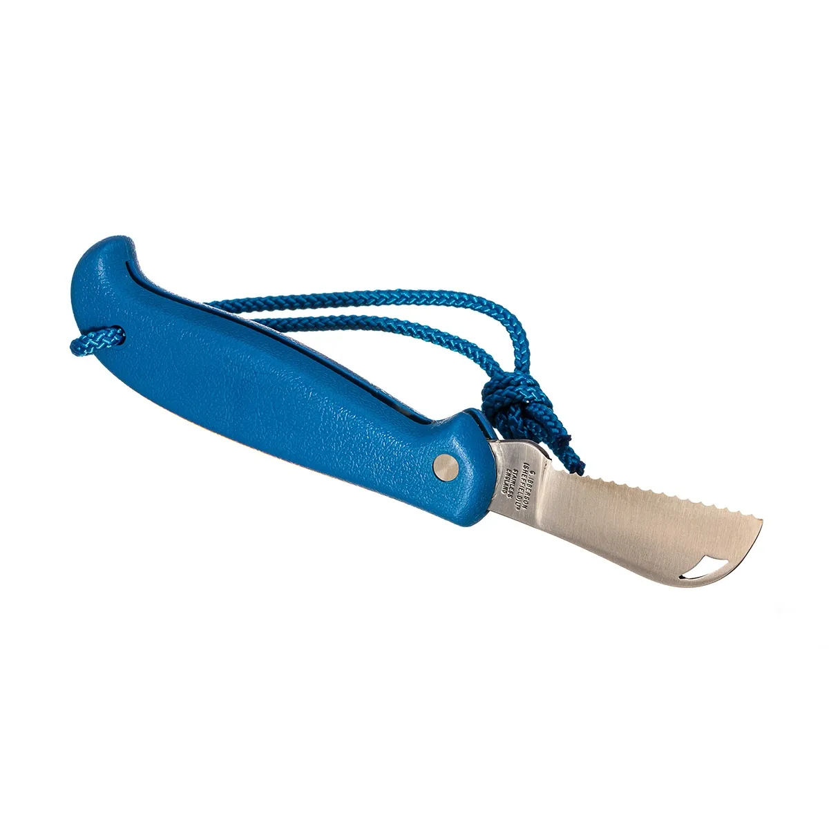 RWO R5150 couteau de marin bleu lame crantée inox