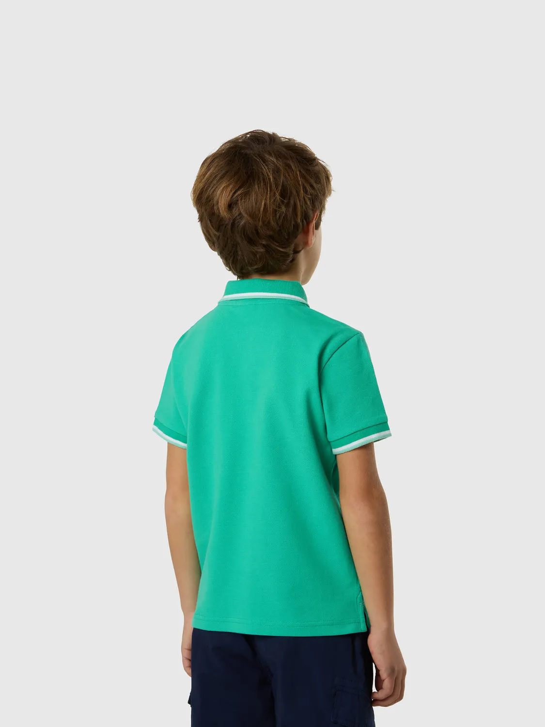 North Sails polo patch logo coton bio enfant rayé