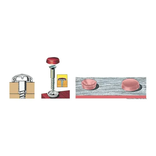 Easysea rondelle cache-vis teck 4,8/6 mm 1000 pcs