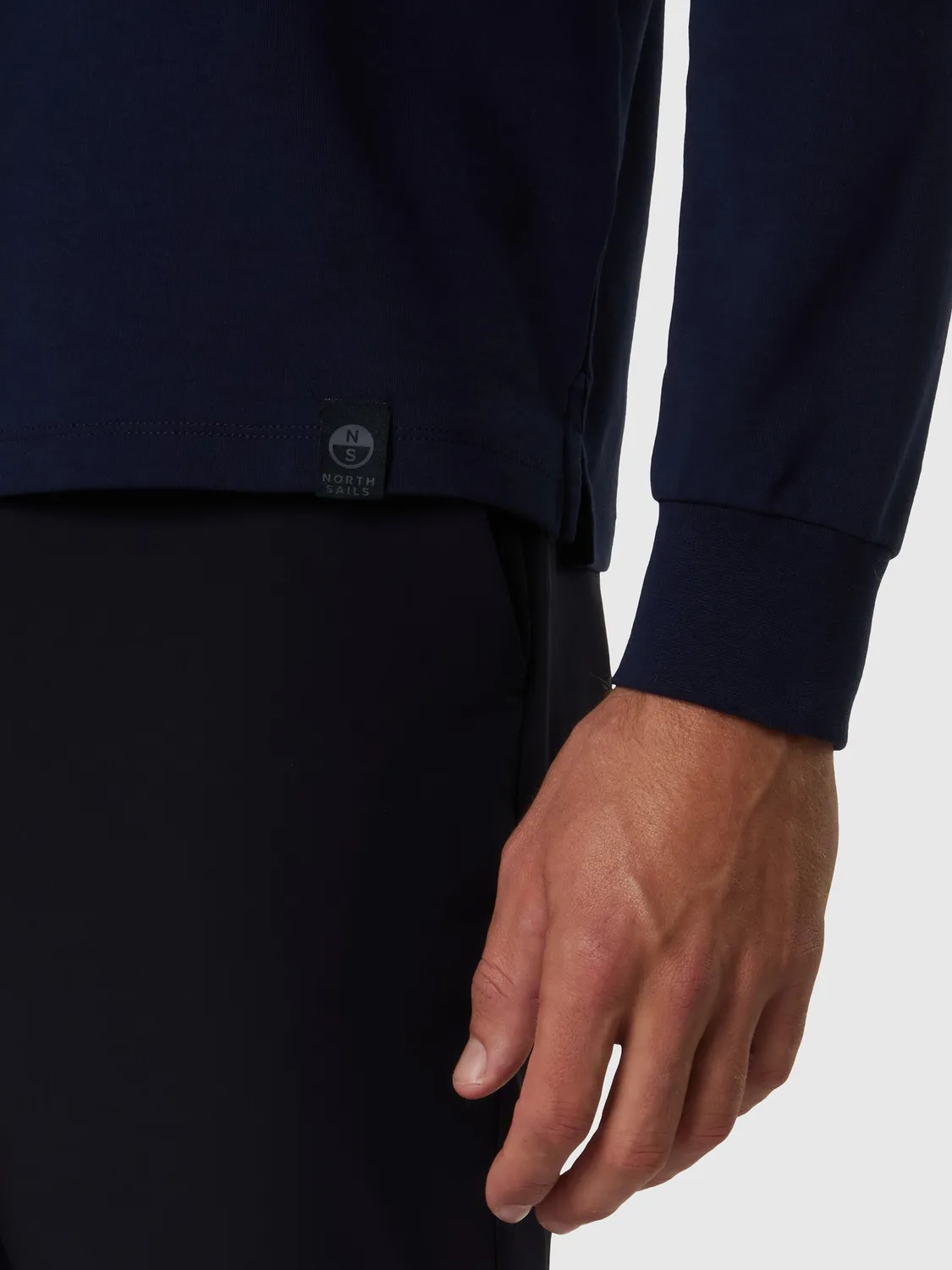 North Sails Interlock polo manches longues bleu marine