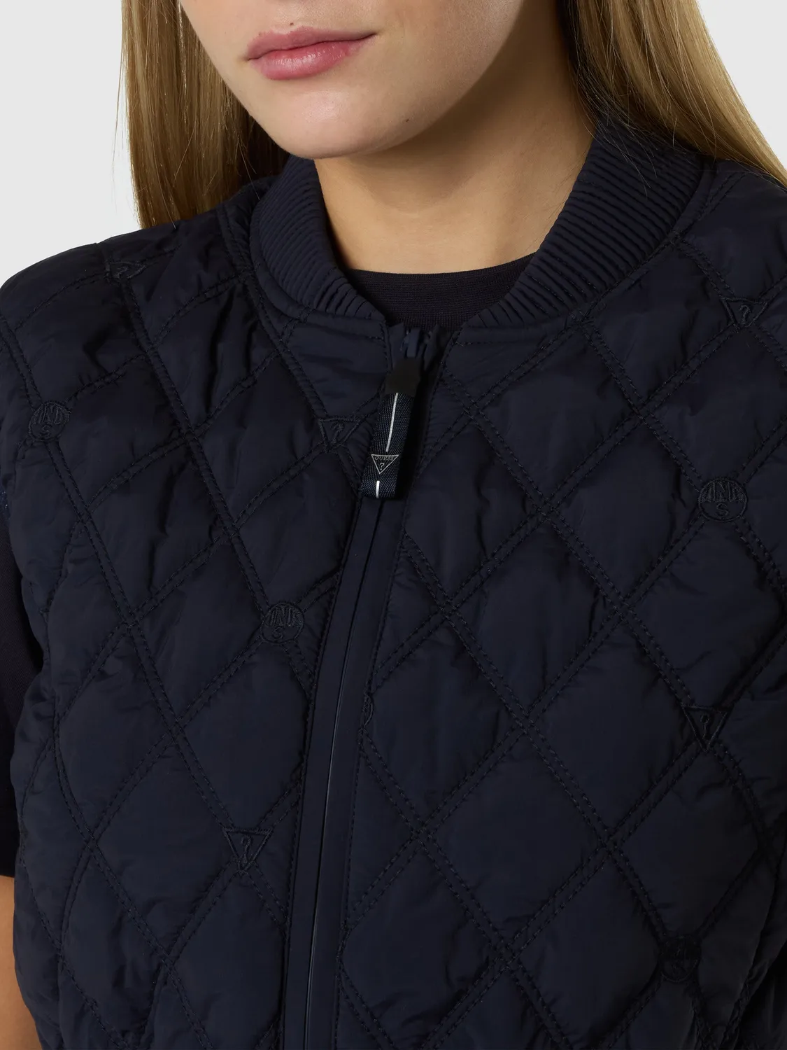 North Sails Guess Quilted Vest gilet femme bleu marine