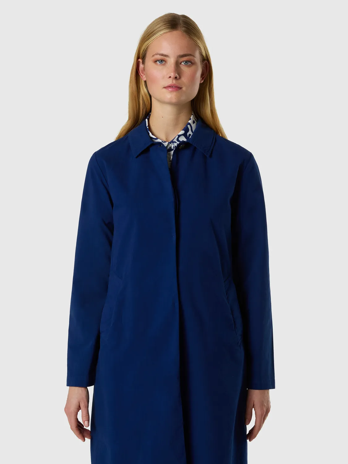 North Sails Peachskin trench mi-long coton bio