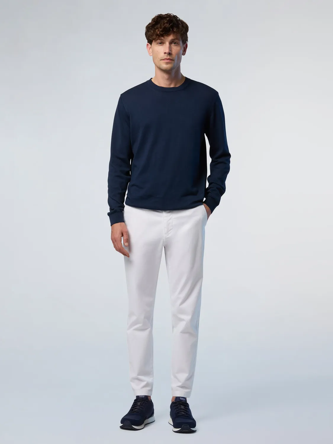North Sails Defender chino gabardine slim bleu marine homme