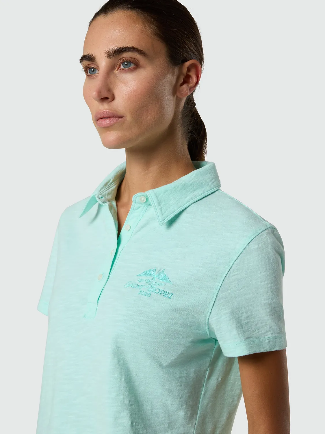 North Sails Saint-Tropez polo slub femme rose corail