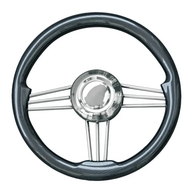 Easysea Volant inox carbone 350 mm moyeu réglable