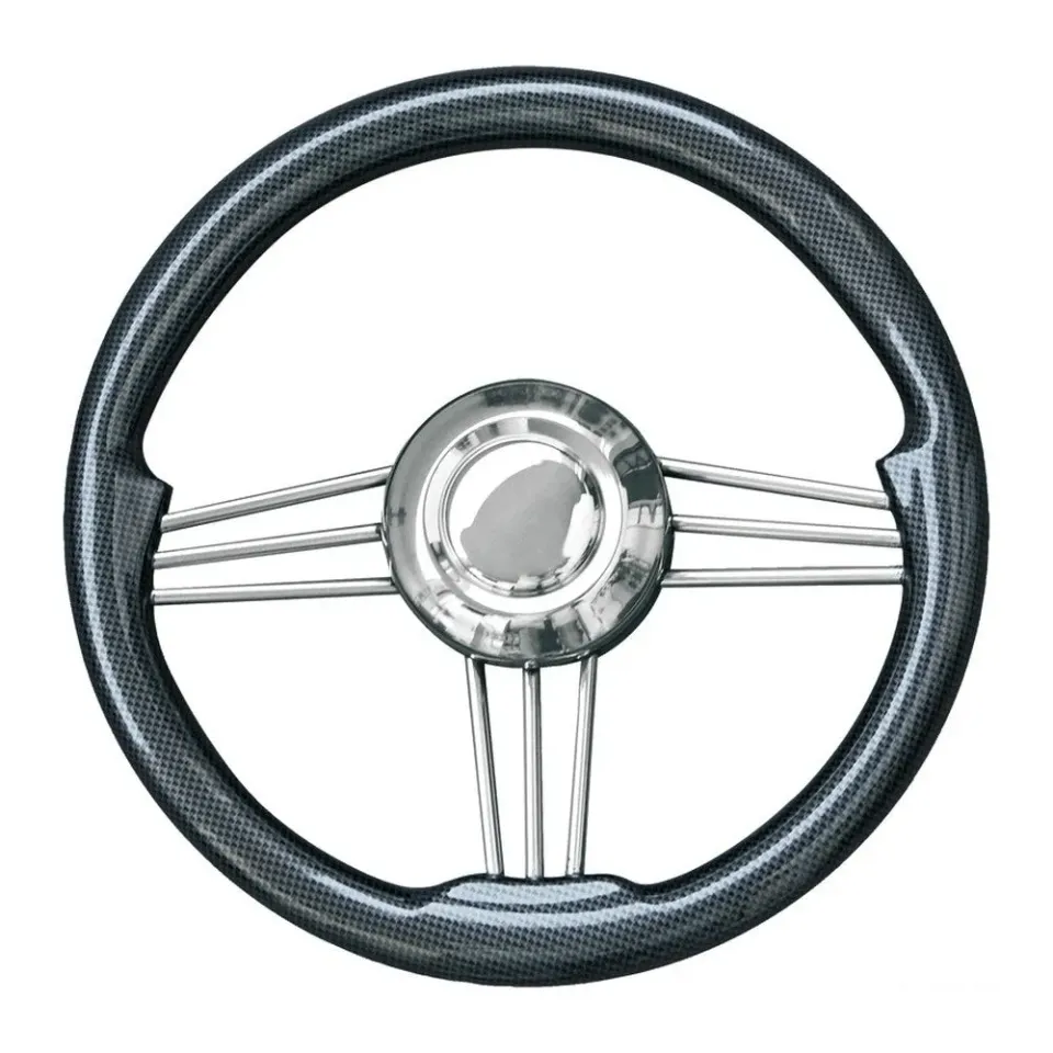 Easysea Volant inox carbone 350 mm moyeu réglable