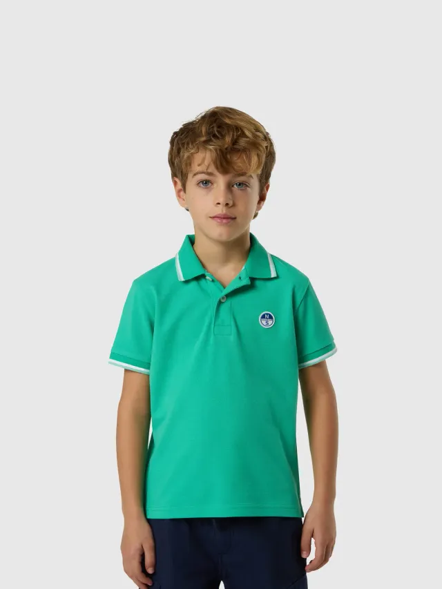 North Sails polo patch logo coton bio enfant rayé