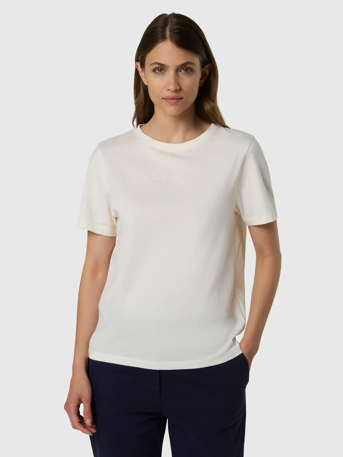 North Sails t-shirt logo ton sur ton Steel blue femme