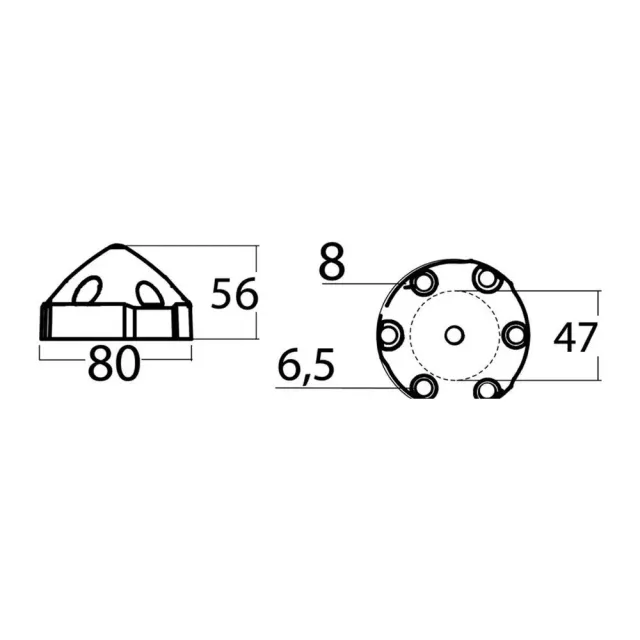 Tecnoseal anode Max-Prop 35/45 mm hélice