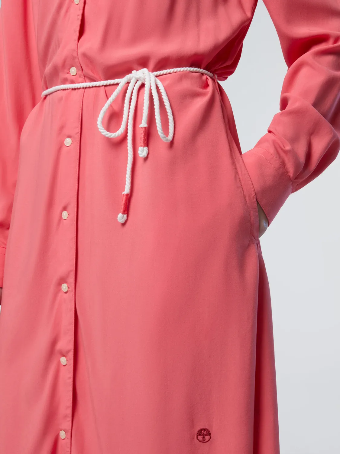 North Sails Ecovero robe midi imprimée ceinture corde