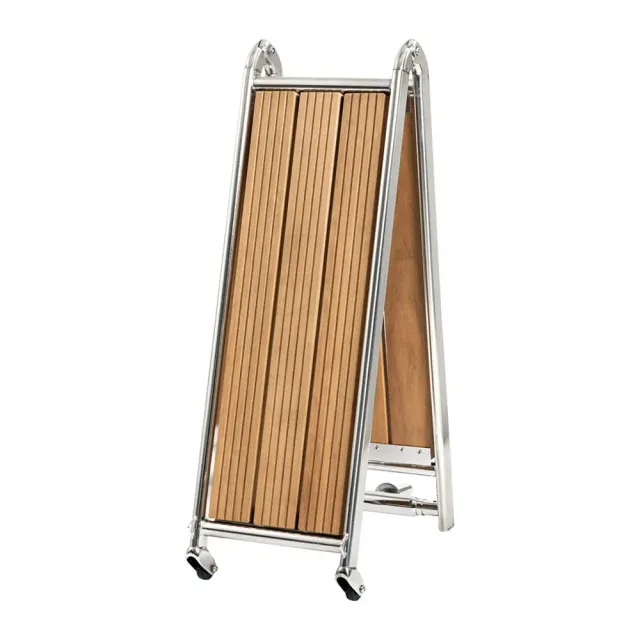 Easysea passerelle pliable inox/iroko 220 cm caillebotis