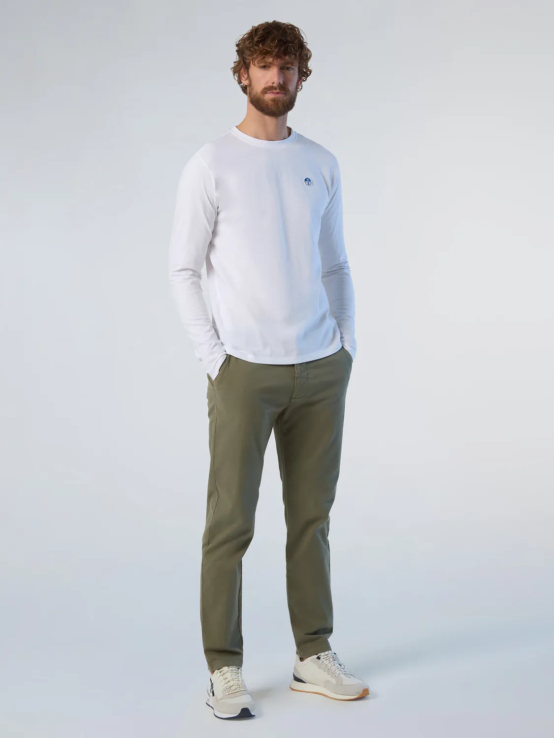 North Sails t-shirt manches longues patch logo coton bio