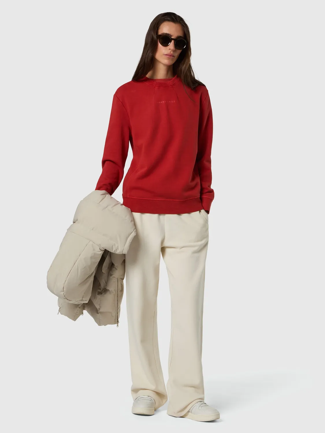 North Sails sweatshirt femme côtes latérales molleton