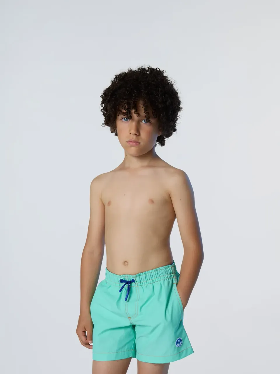 North Sails Short de bain enfant poche bleu océan