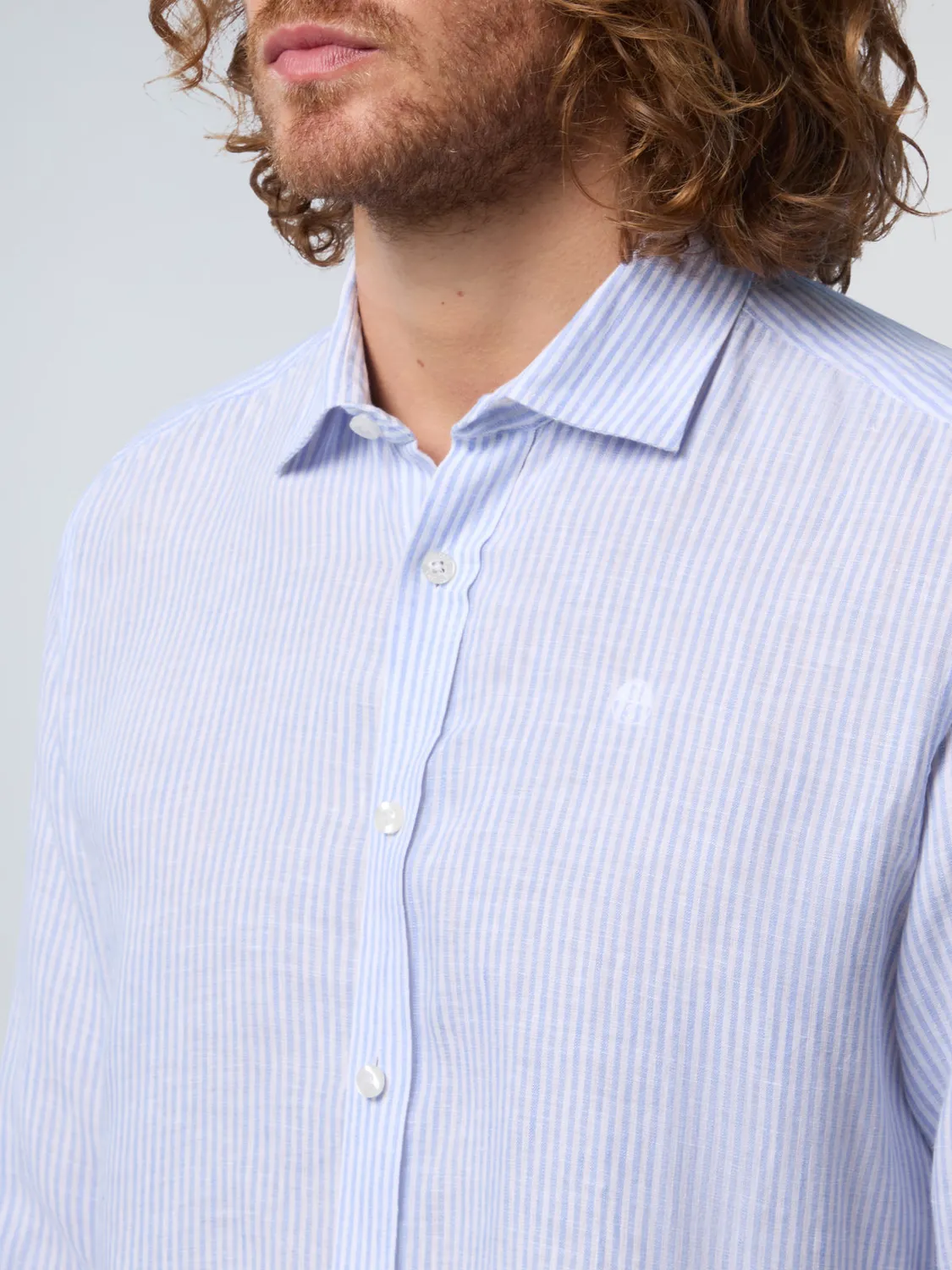 North Sails Classic Stripe chemise lin rayée lin européen