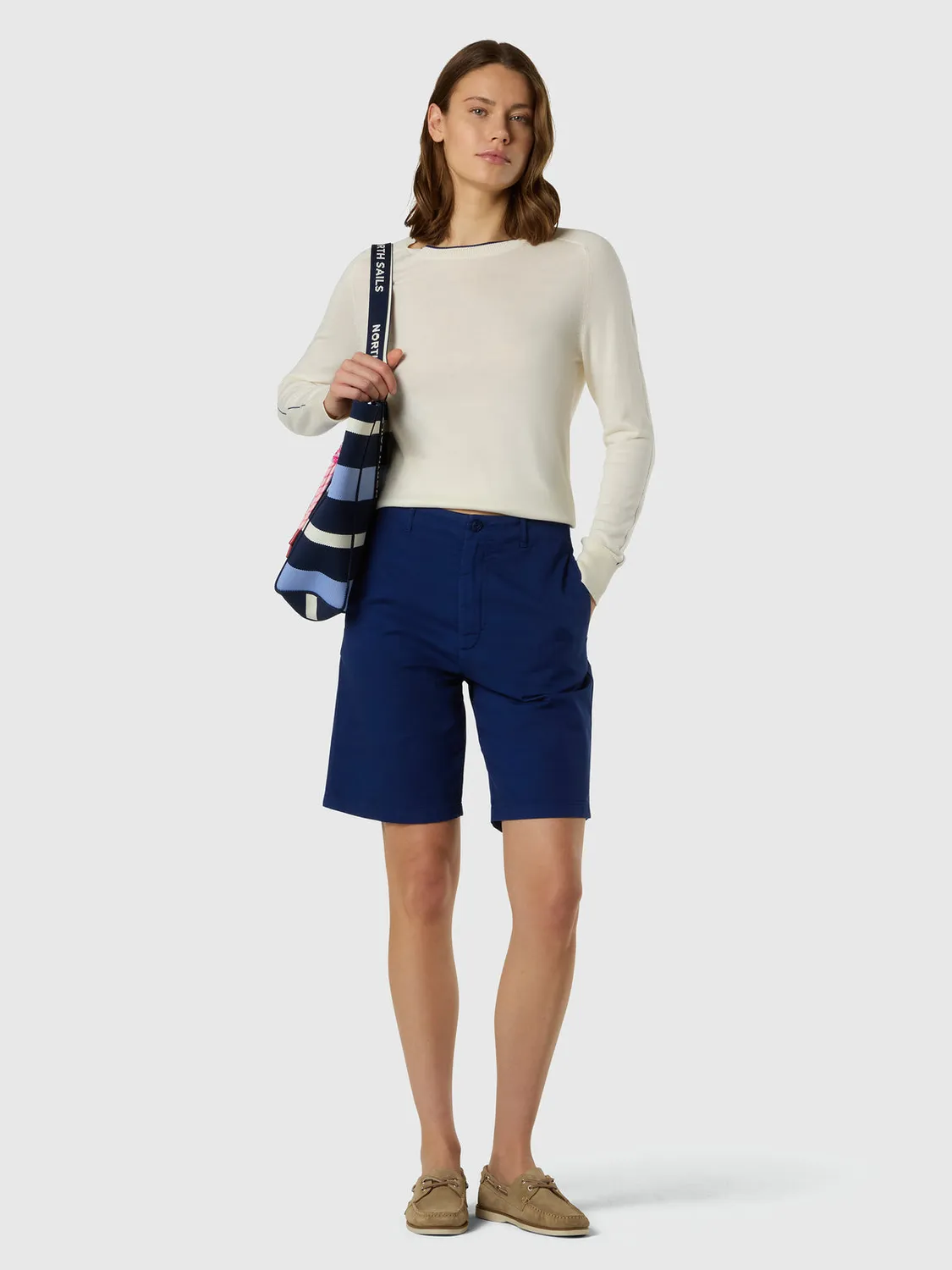 North Sails pull col rond viscose-coton 14 jauge
