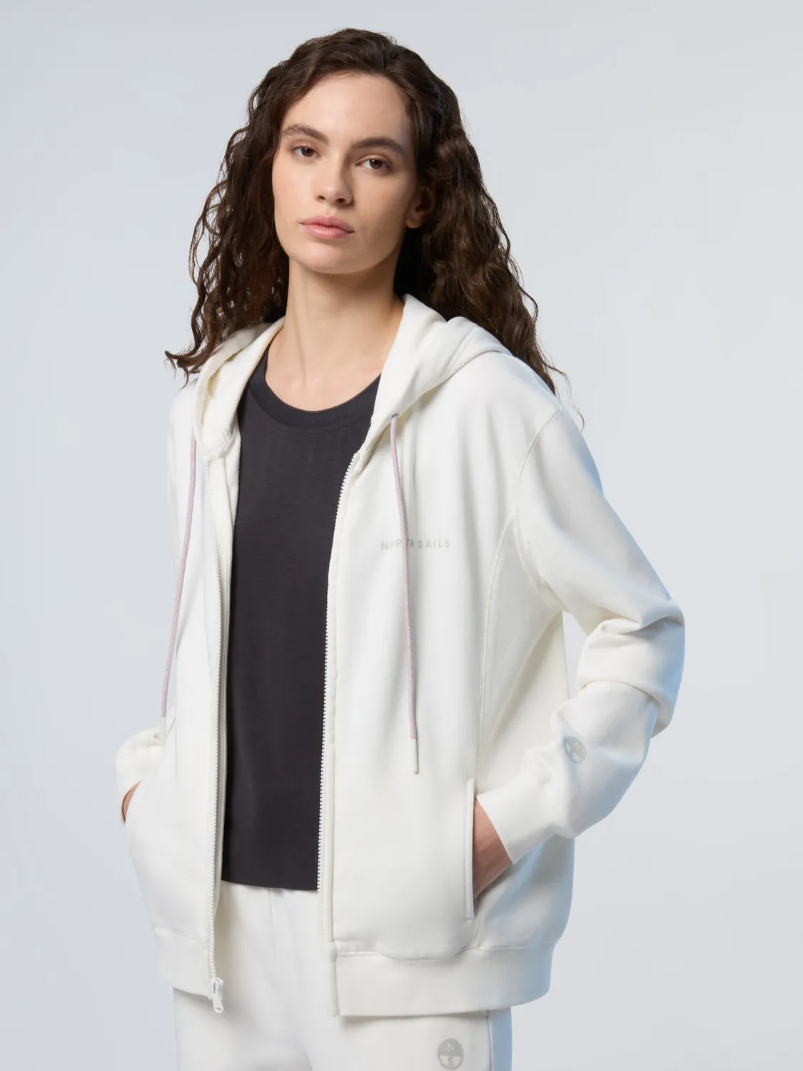 North Sails sweat zippé capuche coton délavé