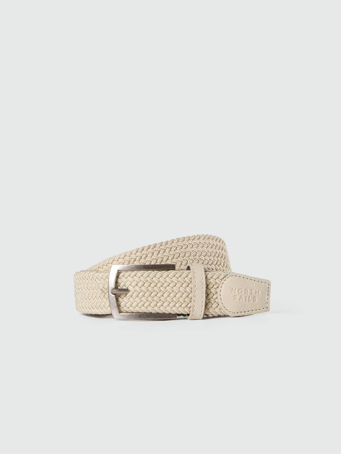 North Sails ceinture tressée extensible beige taille unique