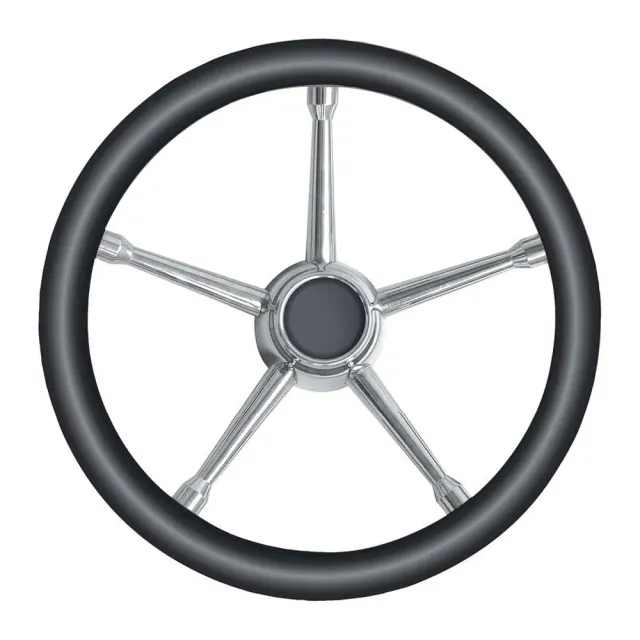 Ultraflex volant bateau 350 mm noir inox polyuréthane