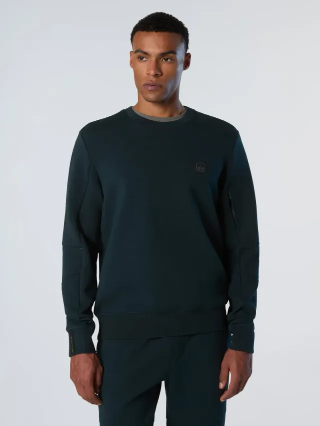 North Sails Scuba sweat col rond recyclé poche manche