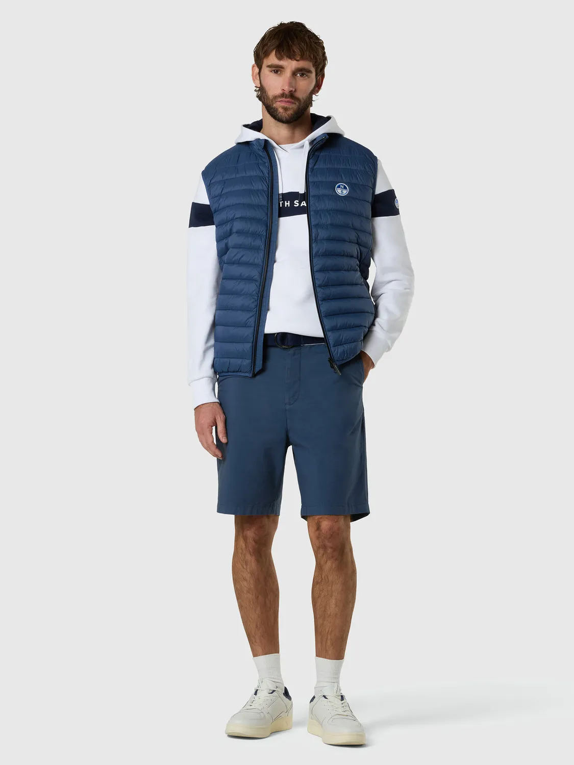 North Sails sweat capuche coton bio bande