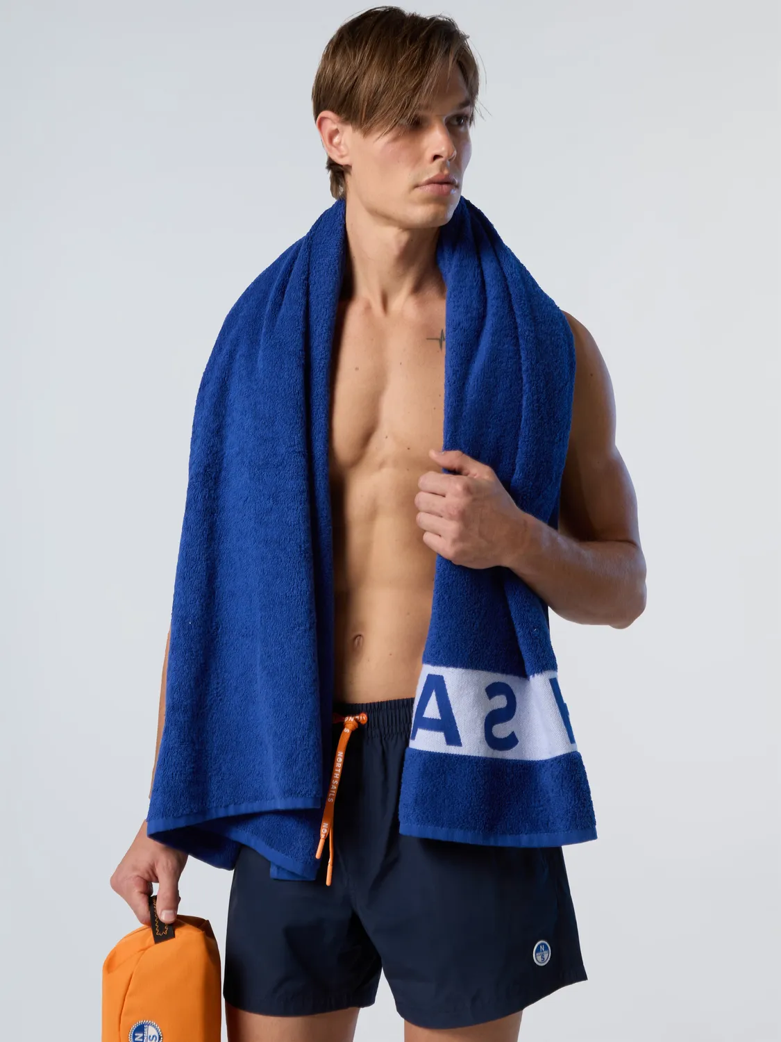 North Sails short de bain logo bleu marine
