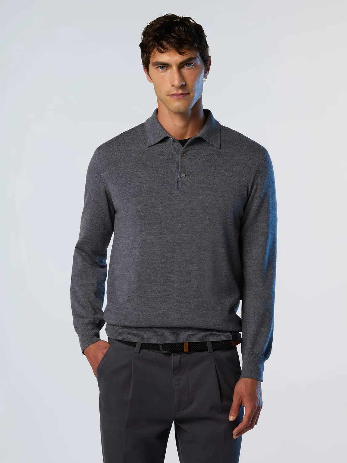 North Sails Merino pull polo laine manches longues