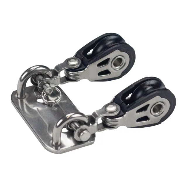 Optiparts EX2178 platine double poulies 20 mm Laser inox