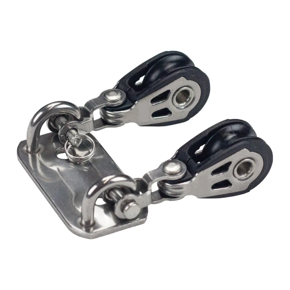 Optiparts EX2178 platine double poulies 20 mm Laser inox