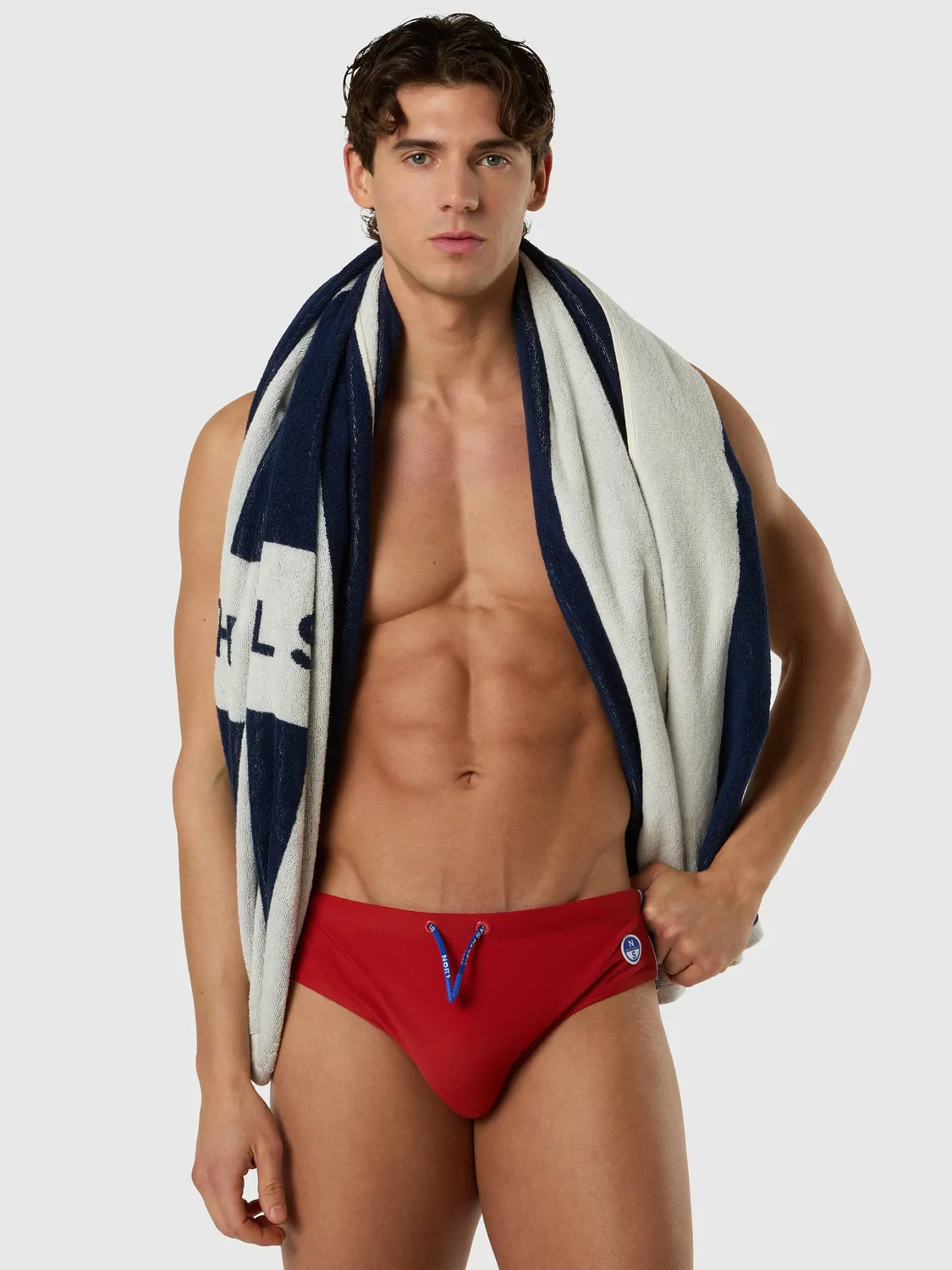 North Sails slip de bain rayures molten lava