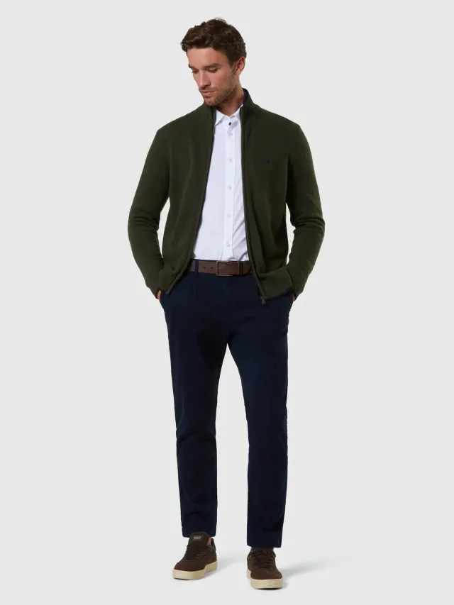 North Sails gilet zippé cachemire Navy Blue homme chaud col montant