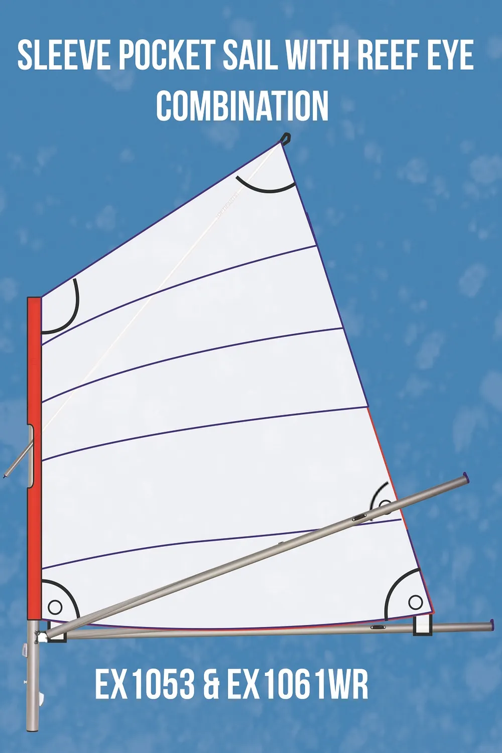 Optiparts Optimist EX1061WR voile blanche à ris