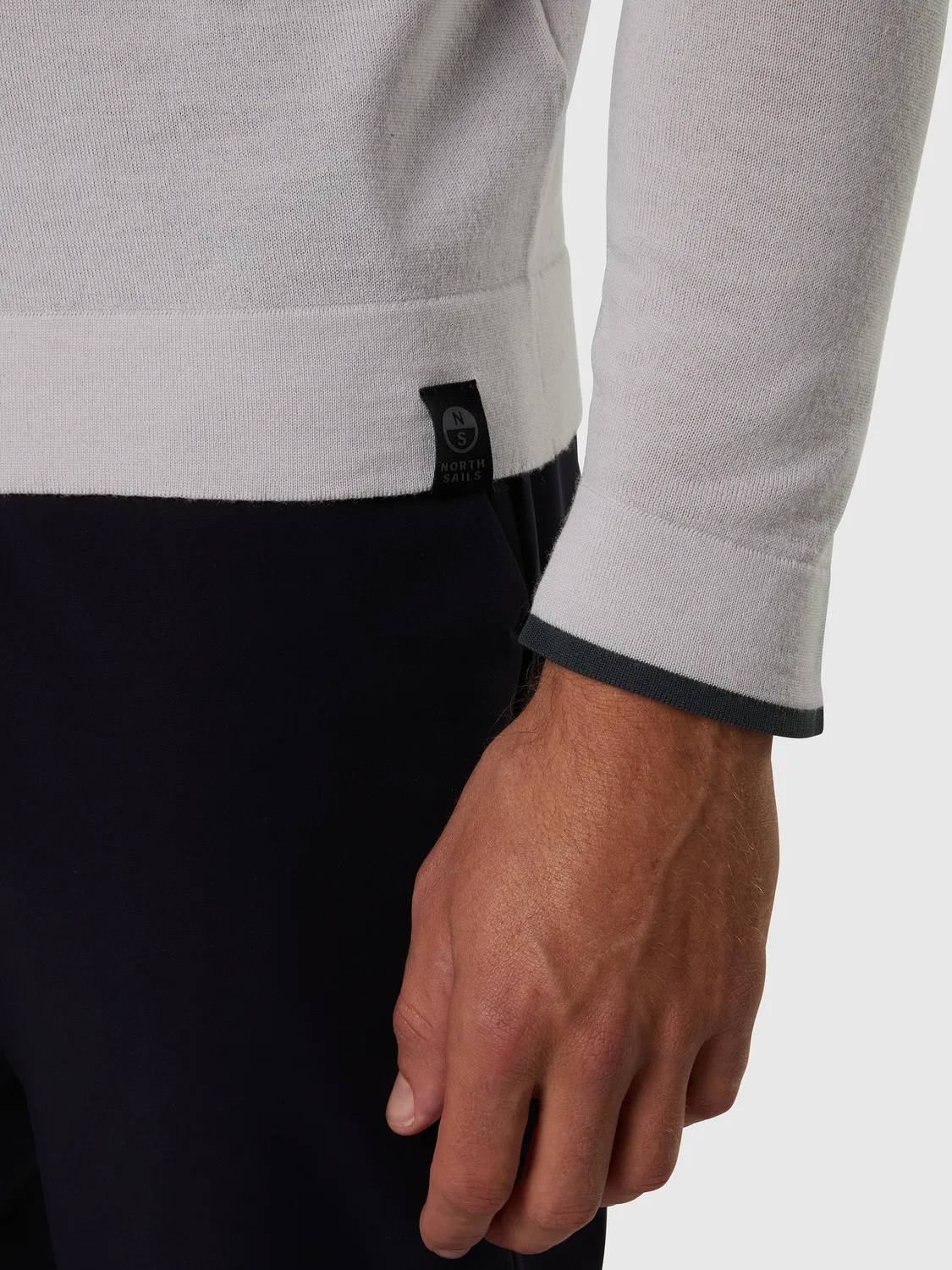 North Sails pull col roulé mérinos gris Vapor