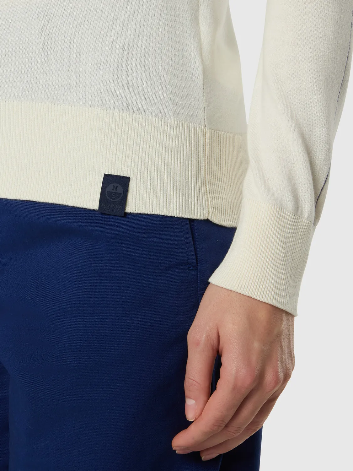 North Sails pull col rond viscose-coton 14 jauge