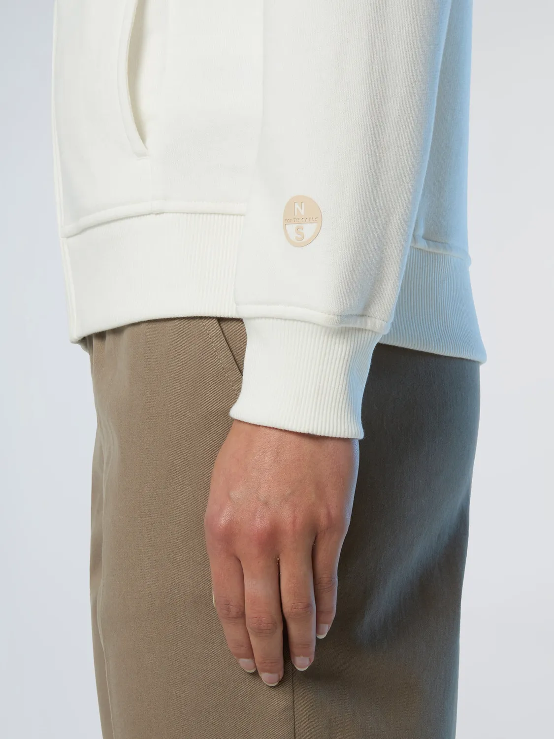 North Sails Full-zip hoodie with tonal logo sweat zippé