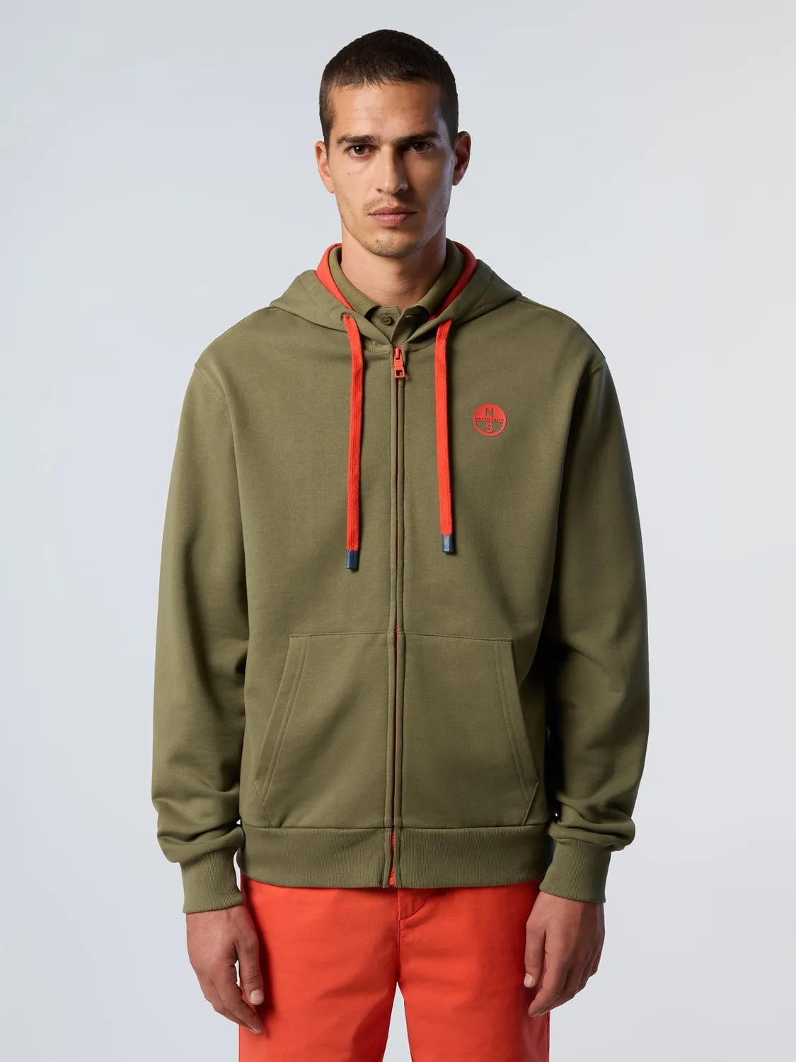 North Sails Sweat zippé capuche patch logo